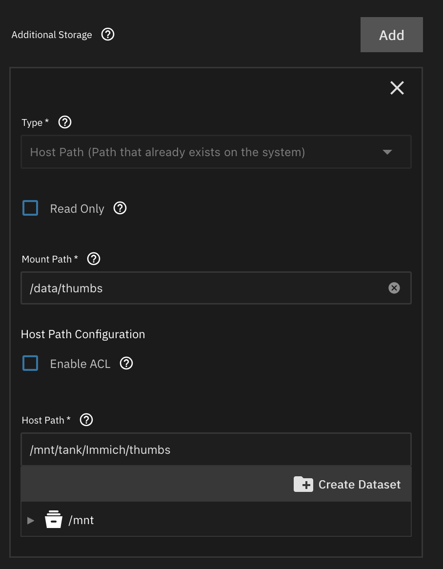 Use Multiple Datasets for Immich Storage with Additional Storage